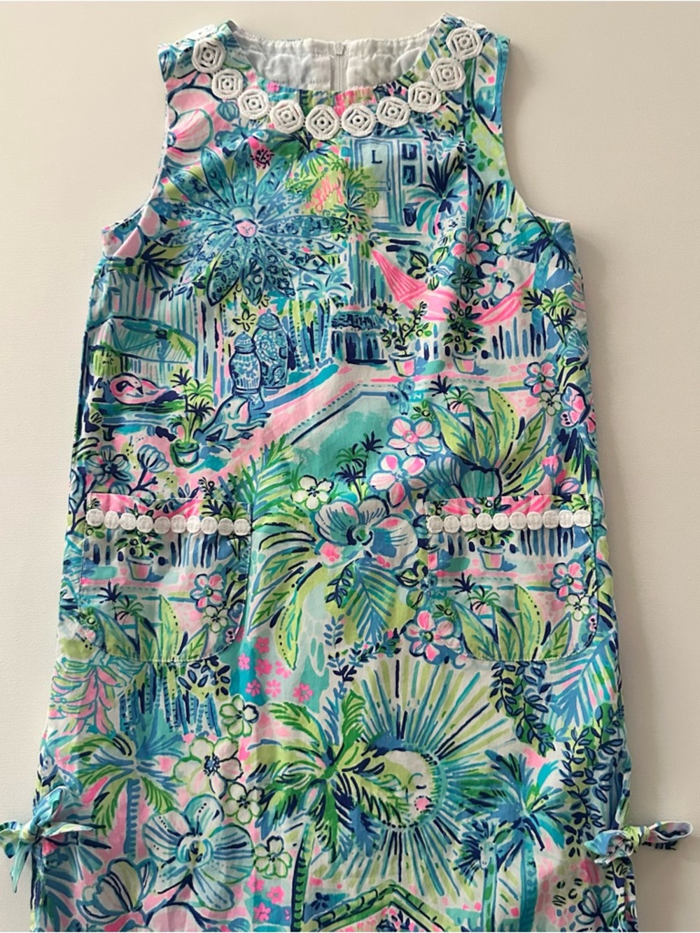 Lilly Pulitzer Girls 8 Floral Tropical Maxi Dress Houses Sundress